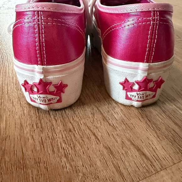 BARBIE Vans Hot Pink Platform Sneakers with White Soles - Picture 3 of 5